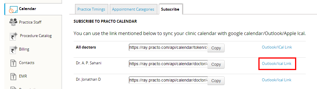 How Do I Sync My Calendar To Other Calendar Apps Practo Help