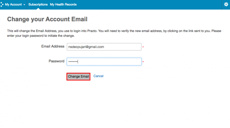 email account change phone number